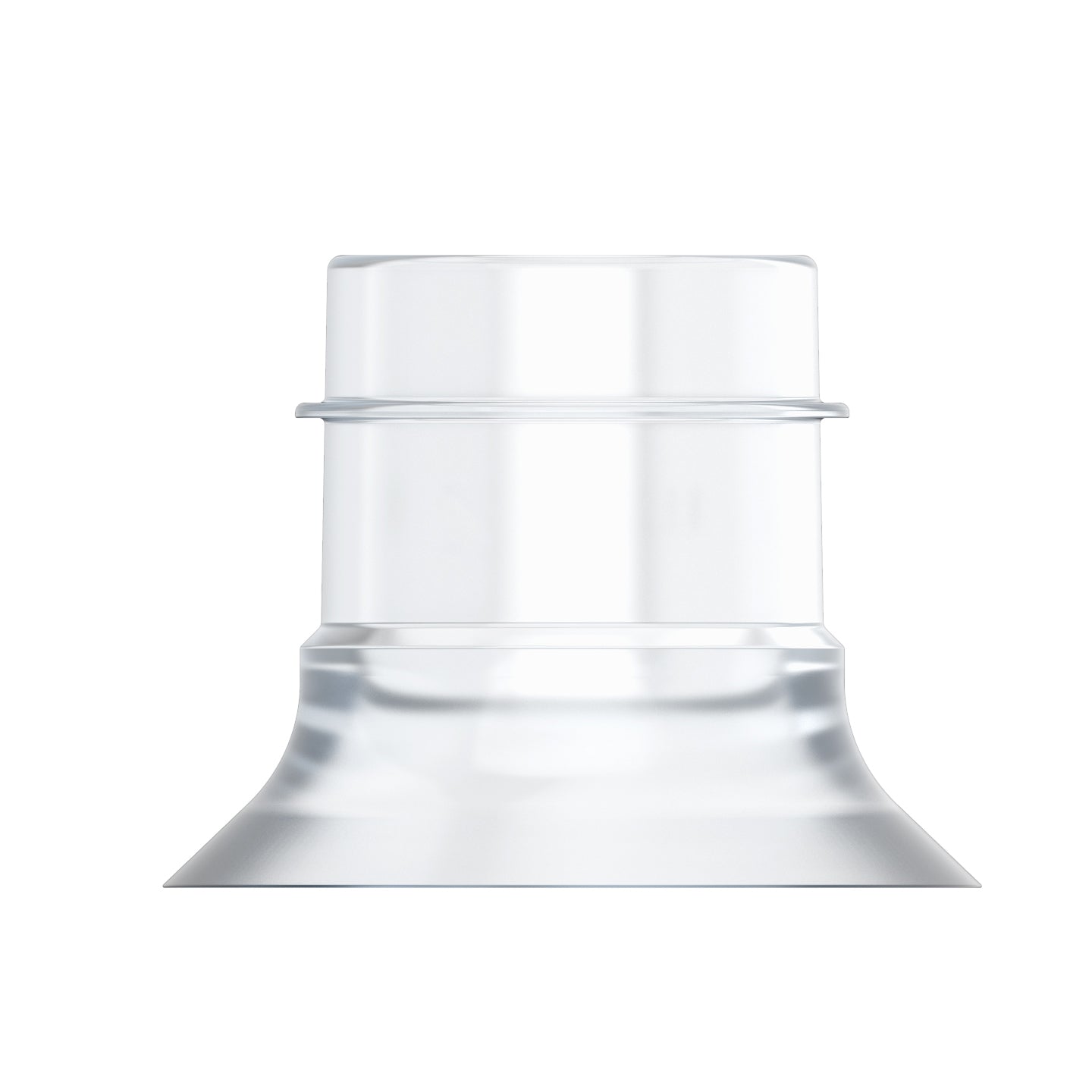 close up shot of breast pump flange